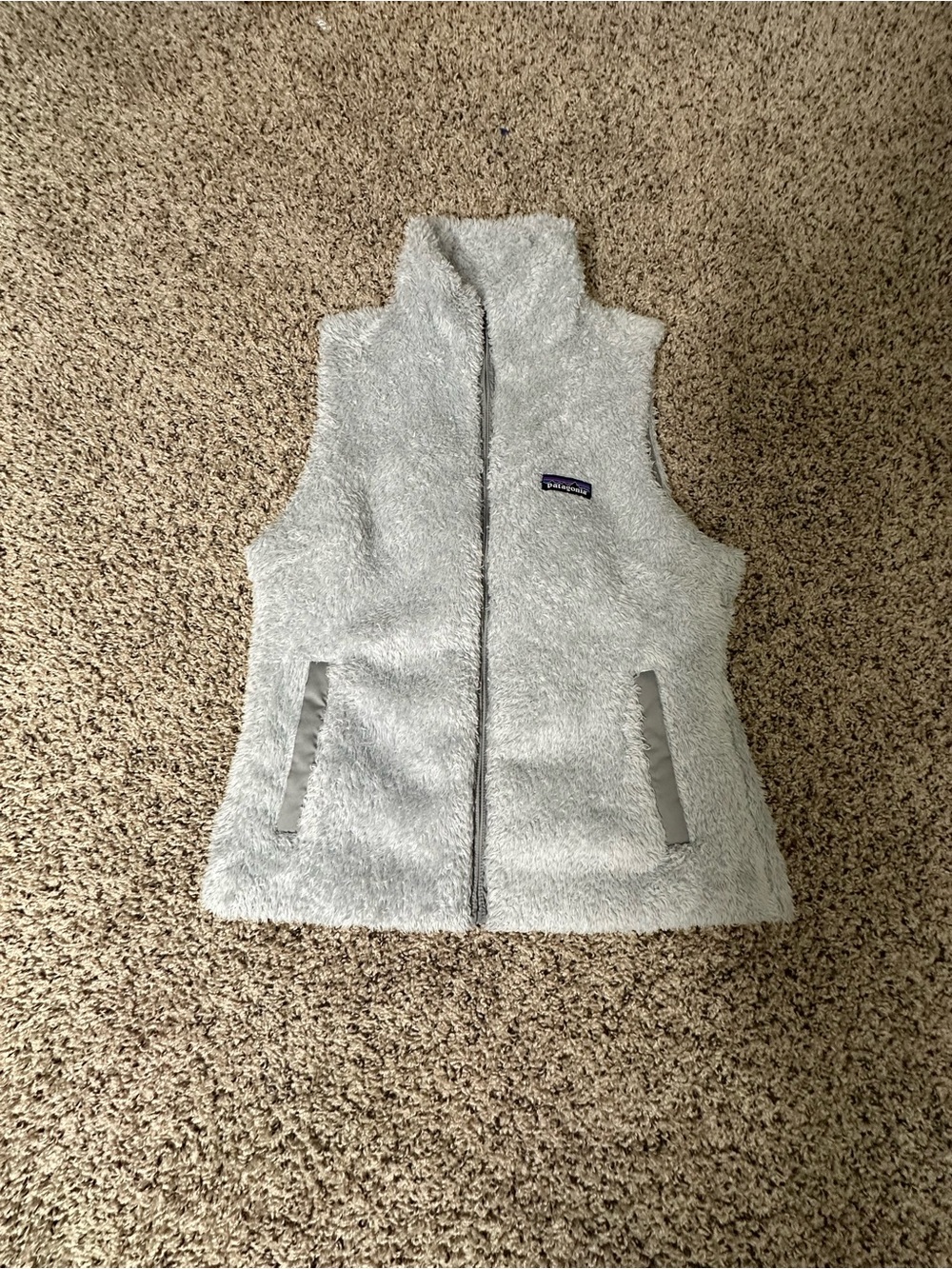 Patagonia Light Gray Sherpa-Lined Jacket